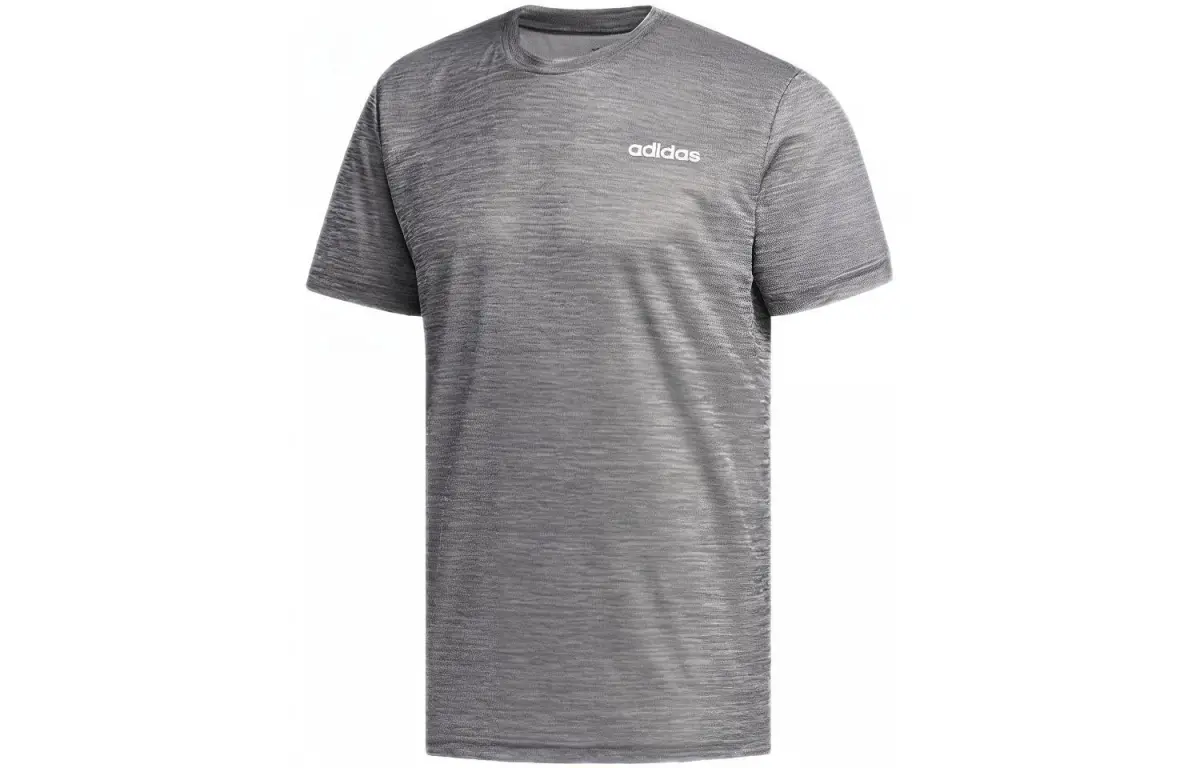 Adidas T-Shirts Men's Gray Crew Neck Moderate Straight Fit