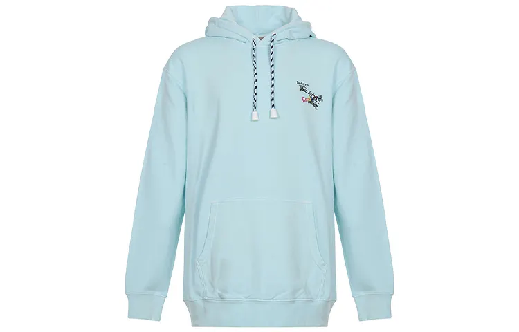 Burberry Sweatshirts Men's Pearl Blue Hooded Moderate Regular
