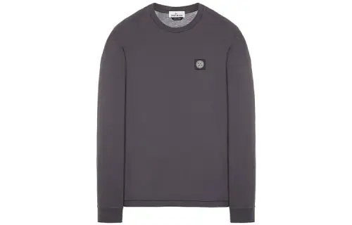 STONE ISLAND T Shirts Men's Charcoal Gray Crew Neck Moderate Straight Fit