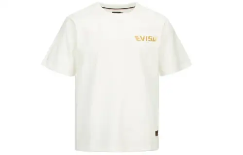 EVISU T Shirts Men's White Crew Neck Moderate Straight Fit