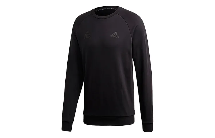 Adidas Sweatshirts Men's Black Crew Neck Moderate Regular