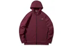 Li Ning Sweatshirts Men's Dark Heather Red Hooded Moderate Cardigan