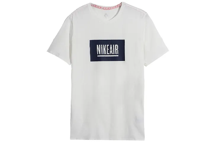 Nike X Pigalle T-Shirts Men's White Crew Neck Moderate Straight Fit