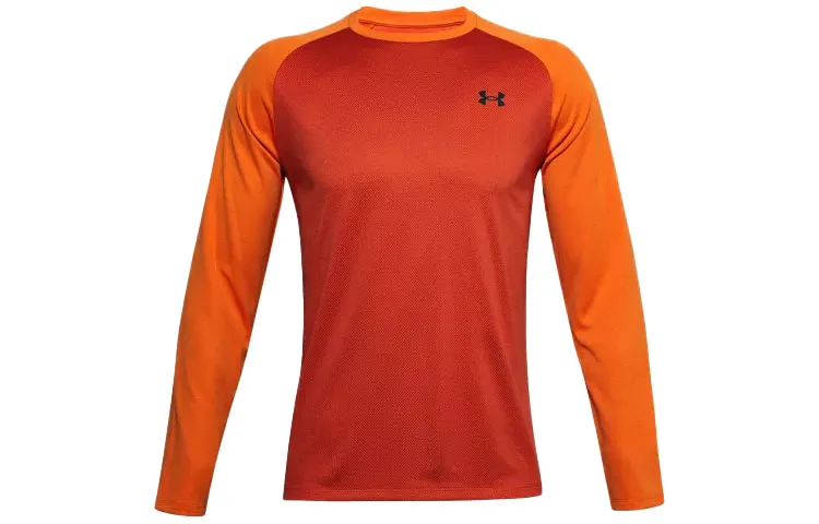Under Armour Straight Fit Long Sleeved T Shirt Men's Deep Orange
