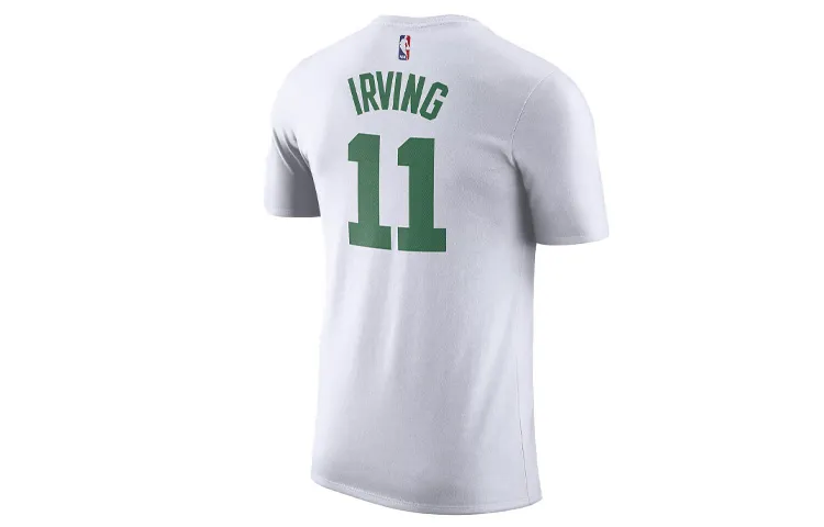 Nike T-Shirts Men's White Crew Neck Moderate Straight Fit