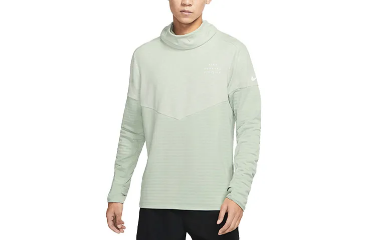 Nike T-Shirts Men's Aqua Blue Half-Turtleneck Moderate Straight Fit