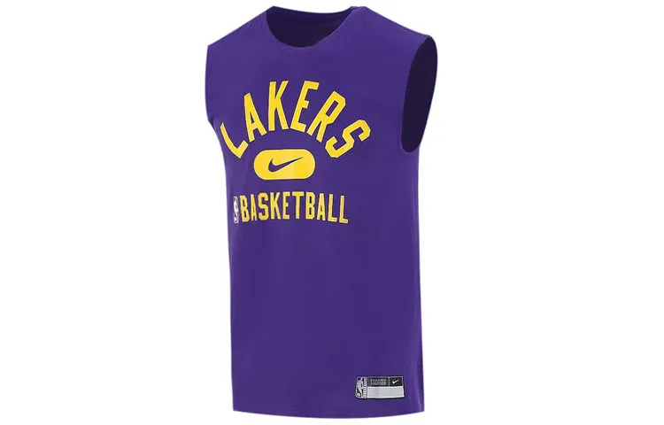 Nike T-Shirts Men's Purple Crew Neck Moderate Straight Fit