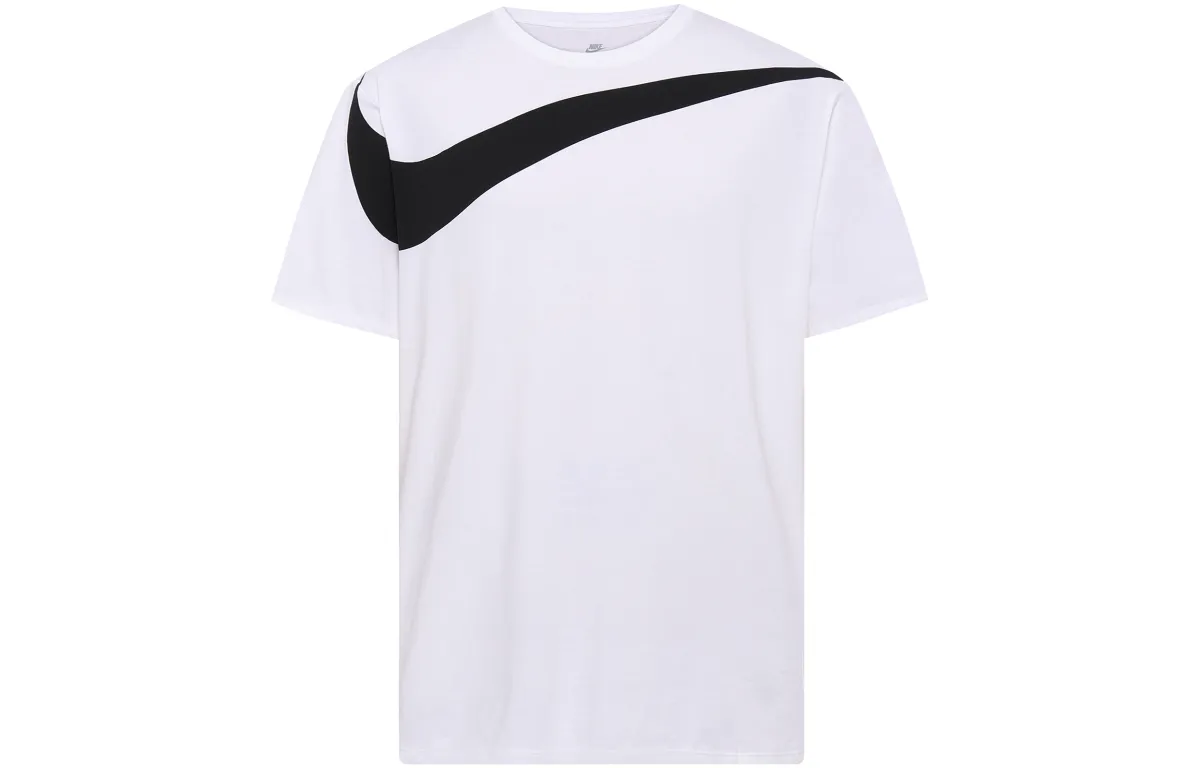 Nike T-Shirts Unisex White Crew Neck Moderate Straight Fit