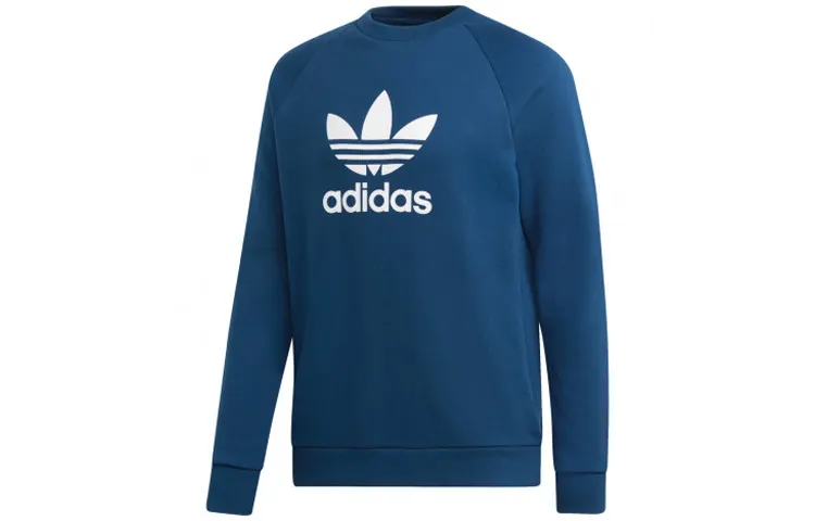 Adidas Originals Sweatshirts Men's Indigo Crew Neck Moderate Regular