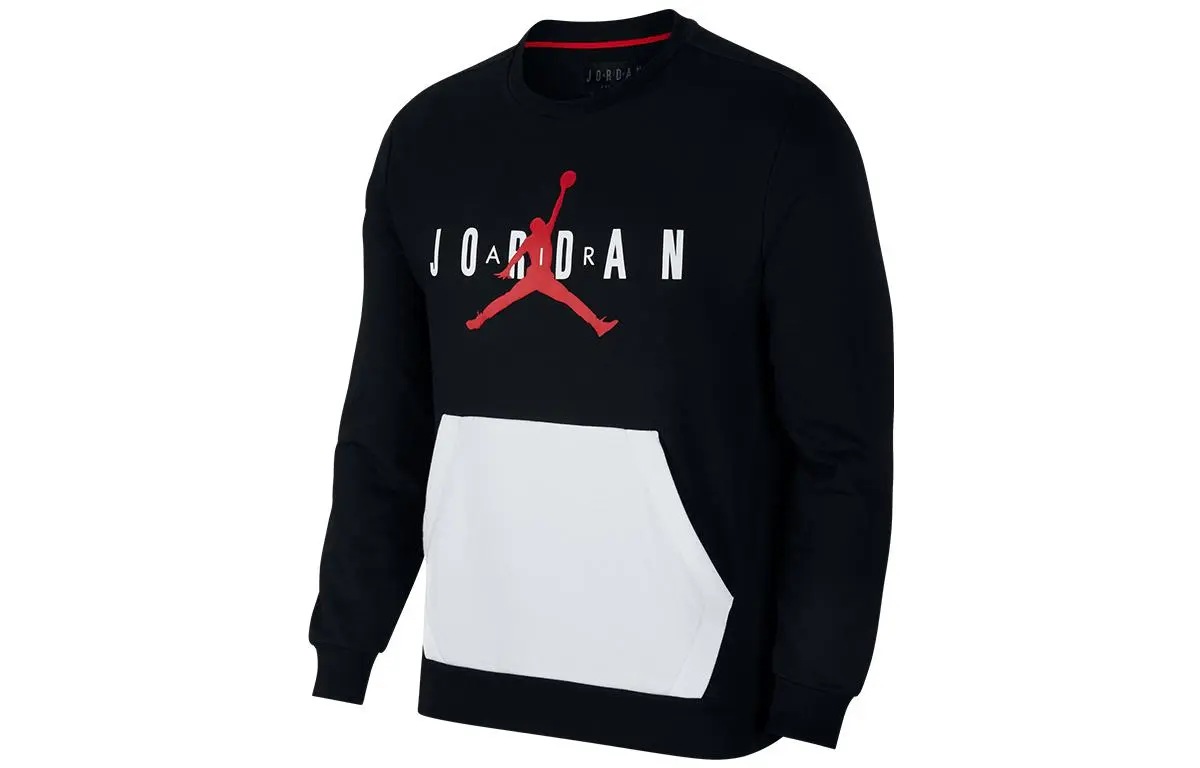 Jordan Sweatshirts Men's Black Crew Neck Moderate Regular