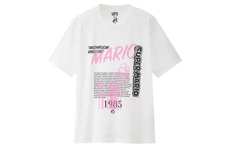 UNIQLO Print Straight Fit T Shirt Unisex White
