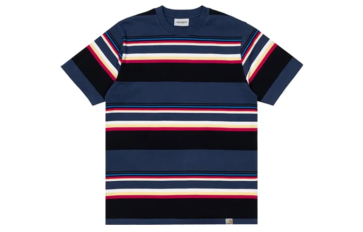 Carhartt WIP T Shirts Men's Blue Crew Neck Moderate Straight Fit