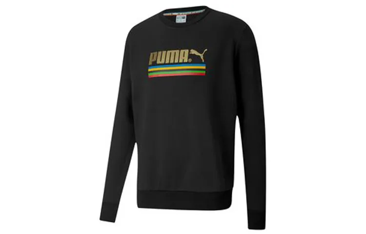 PUMA TFS Sweatshirts Men's Black Crew Neck Moderate Other
