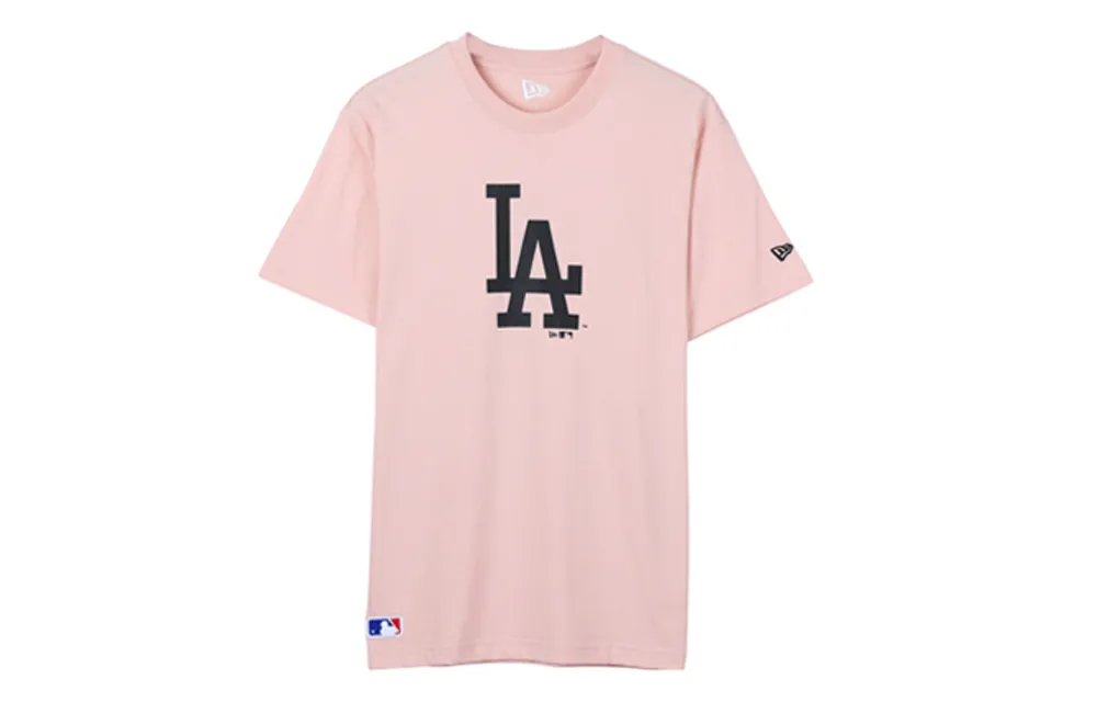 New Era Straight Fit T Shirt Unisex Pink Couple's