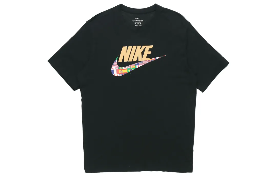 Nike T Shirts Men's Crew Neck Moderate Straight Fit