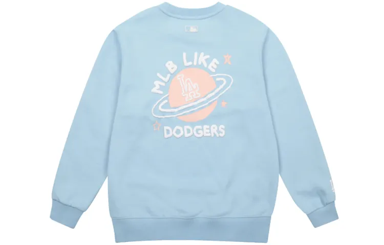 MLB Sweatshirts Unisex Light Blue Crew Neck Moderate