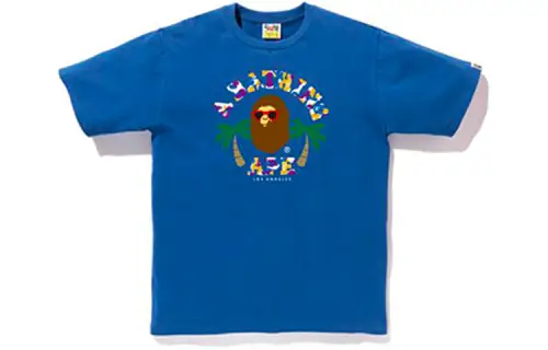 A BATHING APE Head Series T Shirts Men's Crew Neck Moderate Straight Fit
