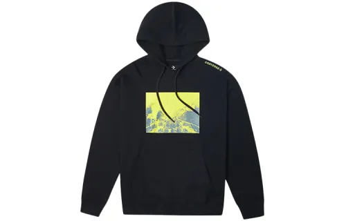Converse Sweatshirts Men's Black Hooded Thickened Regular