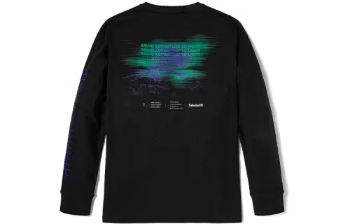 Timberland T Shirts Men's Black Crew Neck Moderate Straight Fit
