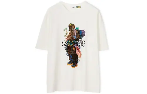 LOEWE T Shirts Men's White Crew Neck Moderate Straight Fit