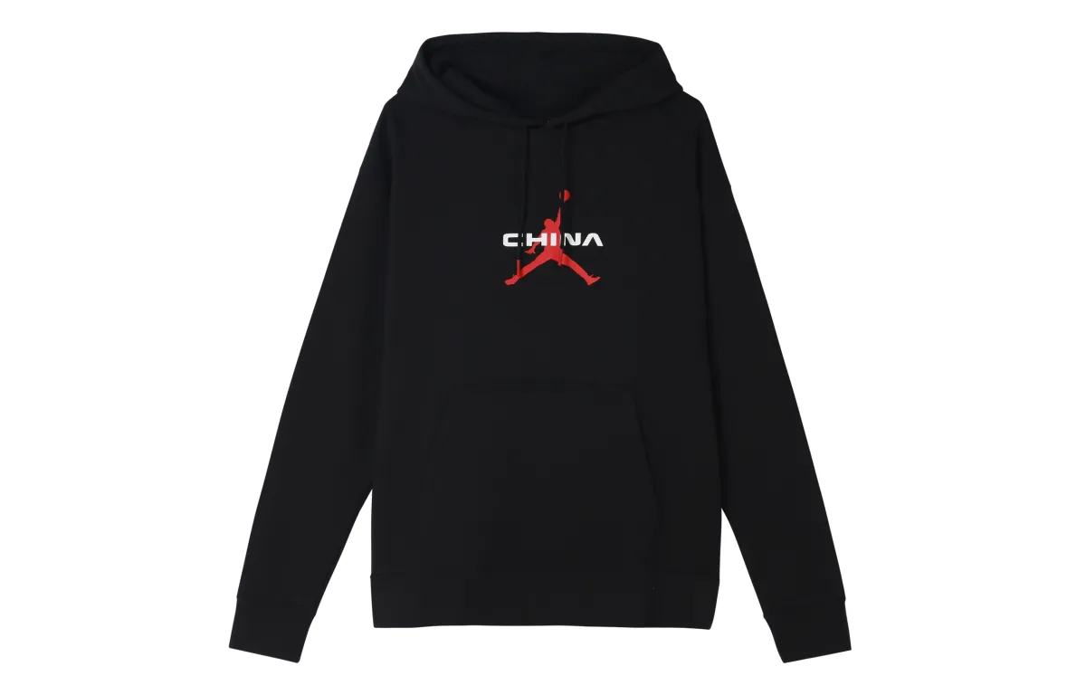 Jordan Sweatshirts Men's Black Hooded Moderate Regular