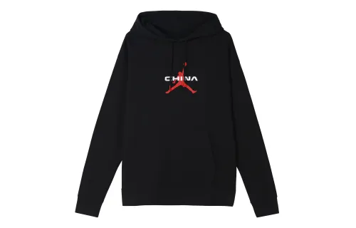 Jordan Sweatshirts Men's Black Hooded Moderate Regular