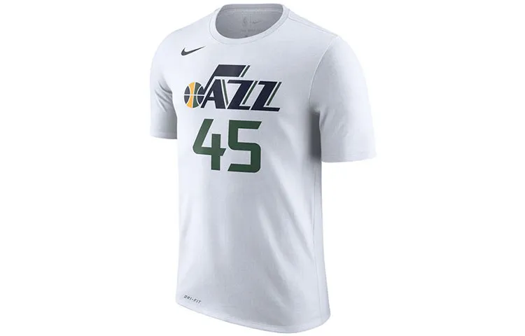 Nike T-Shirts Men's White Crew Neck Moderate Straight Fit