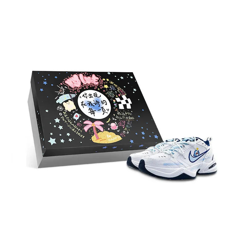 Nike Air Monarch 4 Low top Chunky Sneakers Unisex White Blue