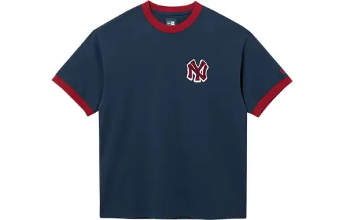 New Era T Shirt Couple, Trendy And Versatile Unisex Marine Blue