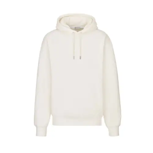 DIOR Quarterly New Products Sweatshirts Men's White Hooded Moderate Heavyweight