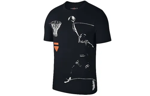 Jordan Air T Shirts Men's Crew Neck Moderate Straight Fit