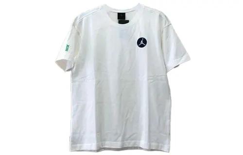 Jordan AJ13 T Shirts Men's White Crew Neck Moderate Straight Fit