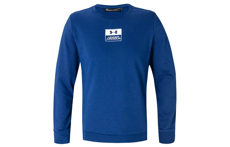 Under Armour Sweatshirts Men's Blue Crew Neck Moderate Regular