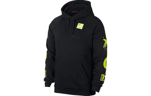 Jordan Sweatshirts Men's Black Green Hooded Moderate Regular