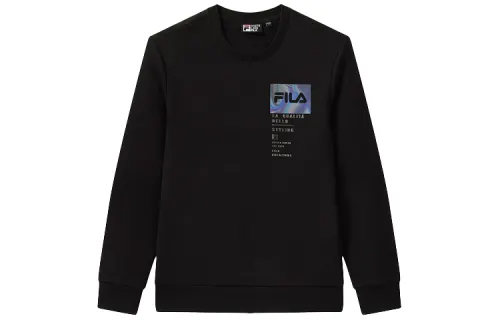 FILA Sweatshirts Men's Black Crew Neck Moderate