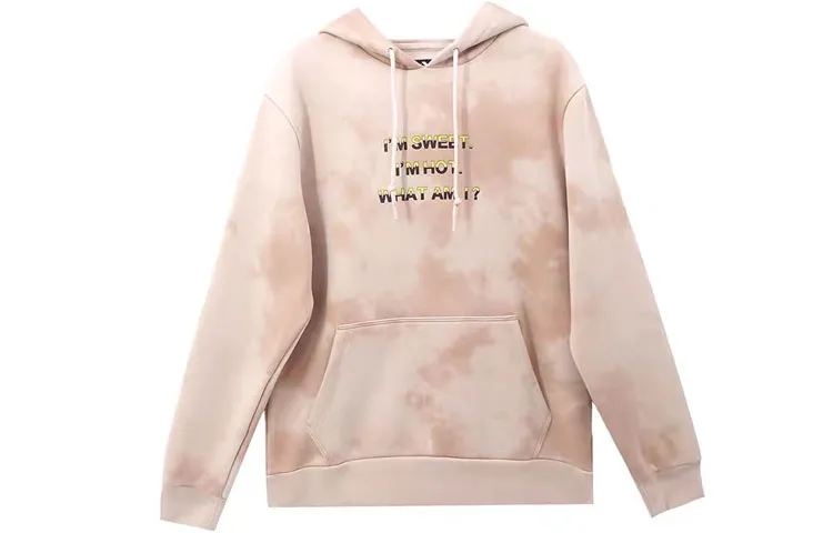 Converse Sweatshirts Men's Pink Hooded Moderate Mock Two-Piece