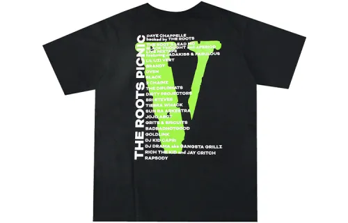 VLONE T Shirts Unisex Black Crew Neck Moderate Straight Fit