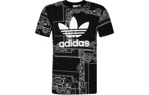 Adidas Originals T Shirts Men's Crew Neck Moderate Straight Fit
