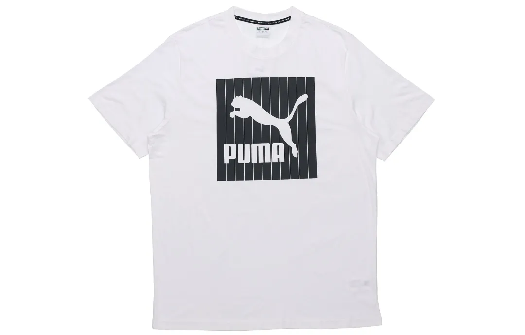 PUMA T Shirts Men's Crew Neck Moderate Straight Fit