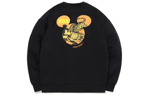Li Ning X Disney Sweatshirts Unisex Black Crew Neck Moderate Regular