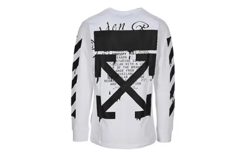OFF WHITE Dripping Arrows Print Cotton T Shirt