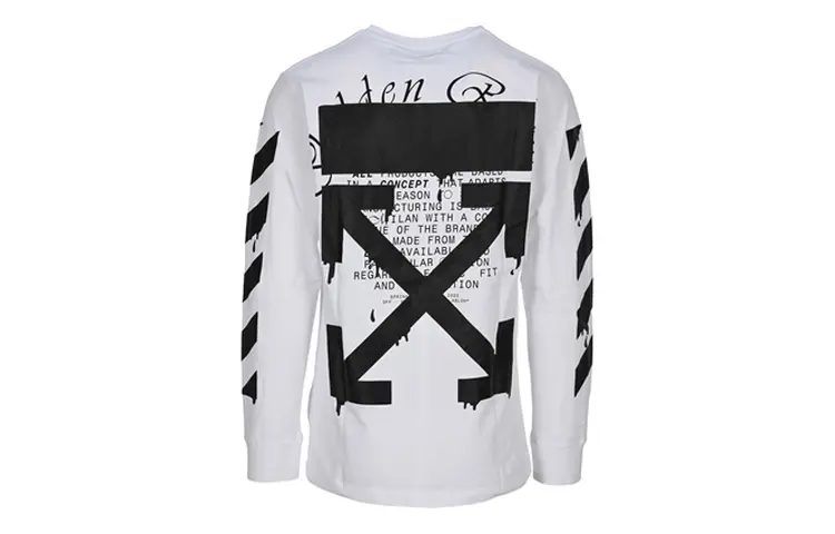 OFF WHITE Dripping Arrows Print Cotton T Shirt