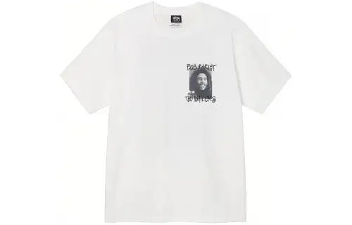 Stussy T Shirts Unisex White Crew Neck Moderate Straight Fit