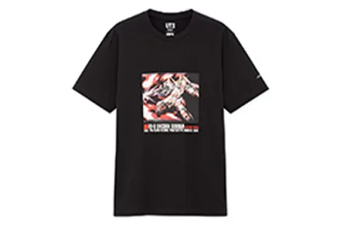 UNIQLO T Shirts Unisex Black Crew Neck Moderate Straight Fit