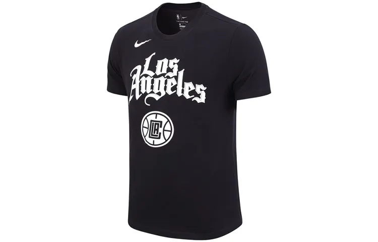 Nike T-Shirts Men's Black Crew Neck Moderate Straight Fit