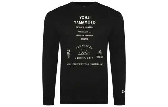 Yohji Yamamoto T Shirts Unisex Black Crew Neck Moderate Straight Fit