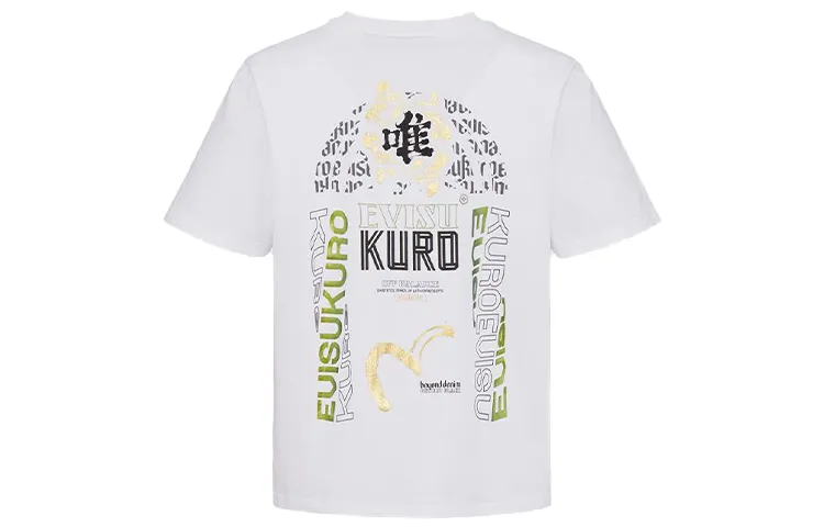 EVISU T Shirts Men's Crew Neck Moderate Straight Fit
