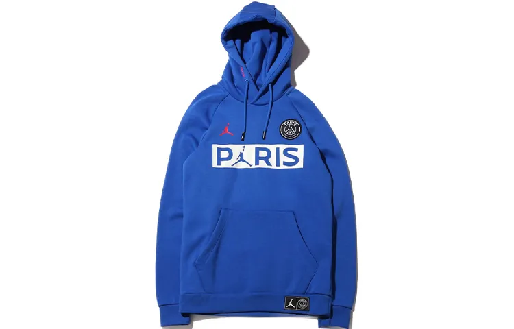 Jordan CNY Sweatshirts Men's Royal Blue Hooded Moderate Regular