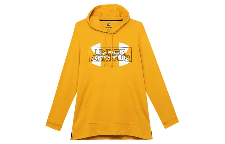 Under Armour Sportstyle Sweatshirts Men's Yellow Hooded Moderate Regular