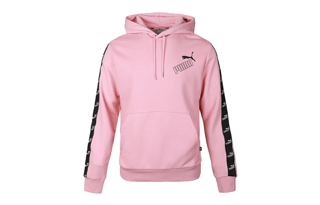 PUMA Sweatshirts Men's Pink Hooded Moderate Regular